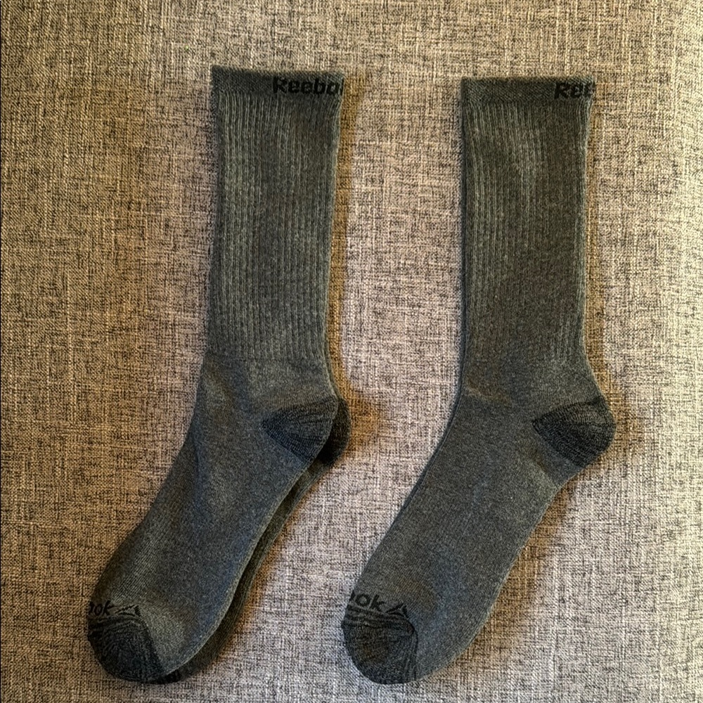 Reebok Gray Crew Socks